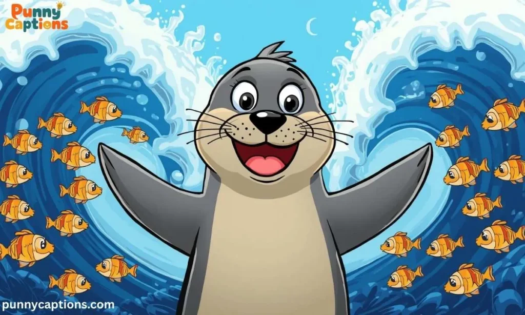 Laughing seal cartoon