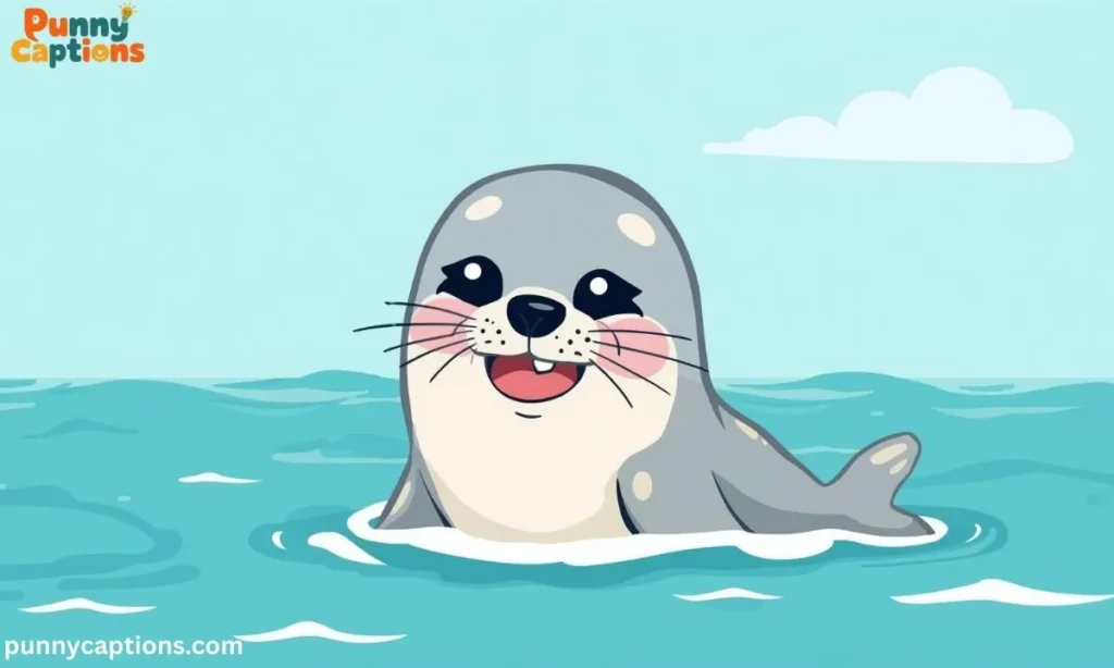 Cute seal joke cartoon