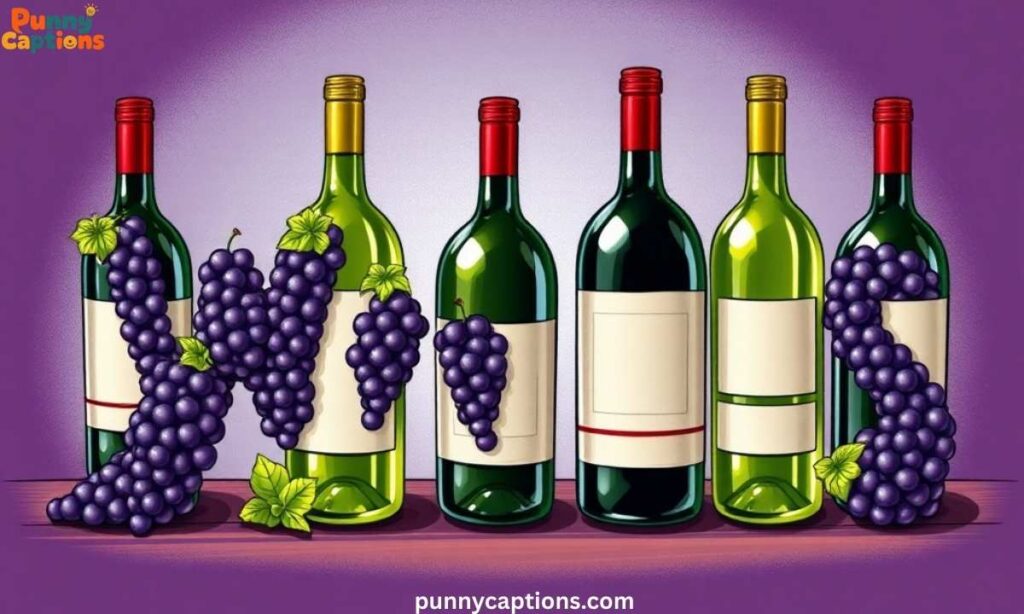 Clever wine puns with grapes