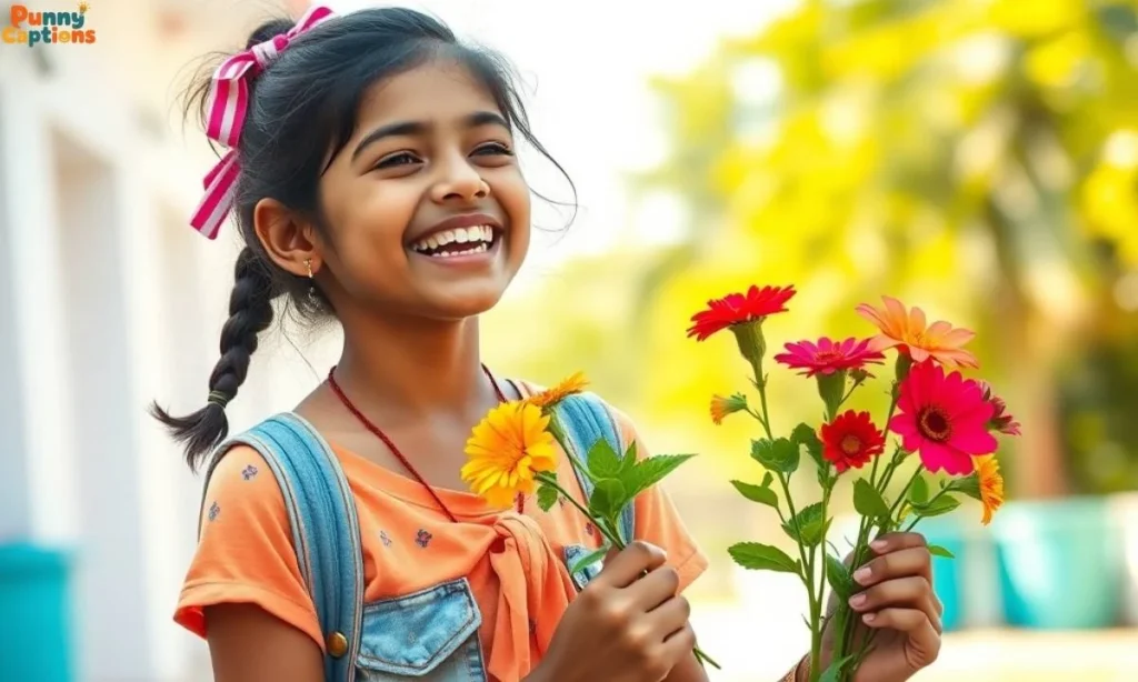 Playful Marathi girl laughing