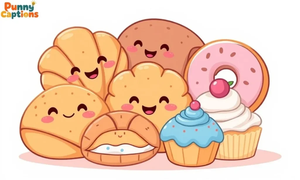 Sweet bread puns illustration