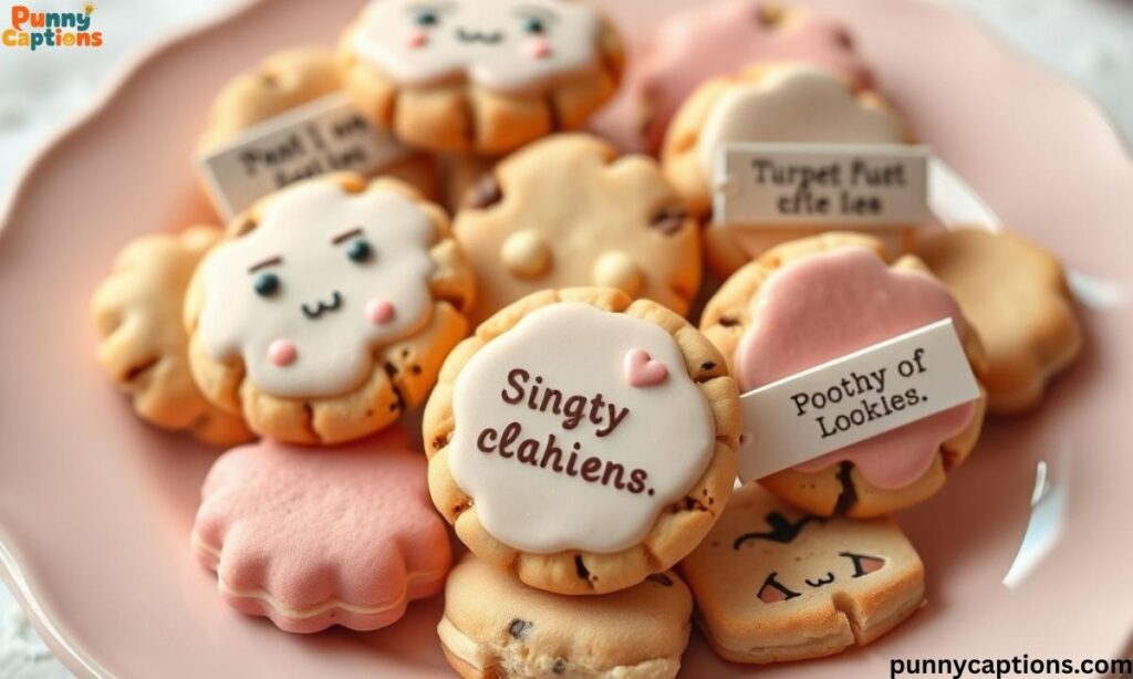 Cookies with sweet captions