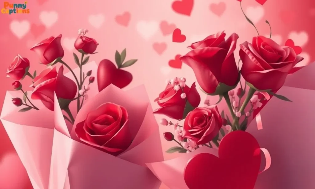 Valentine flower puns illustration