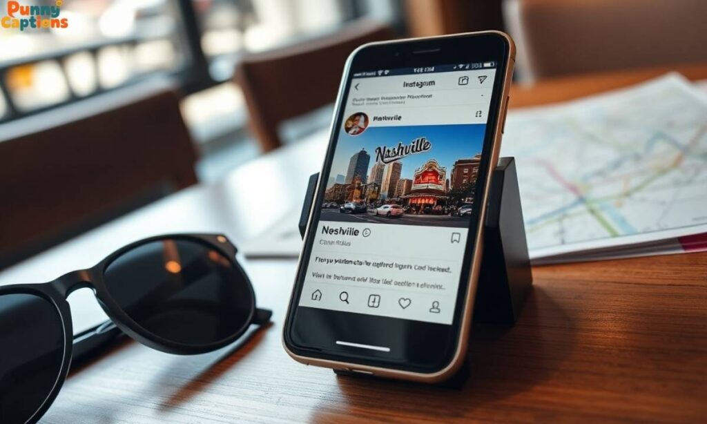 Posting Nashville photo on Instagram