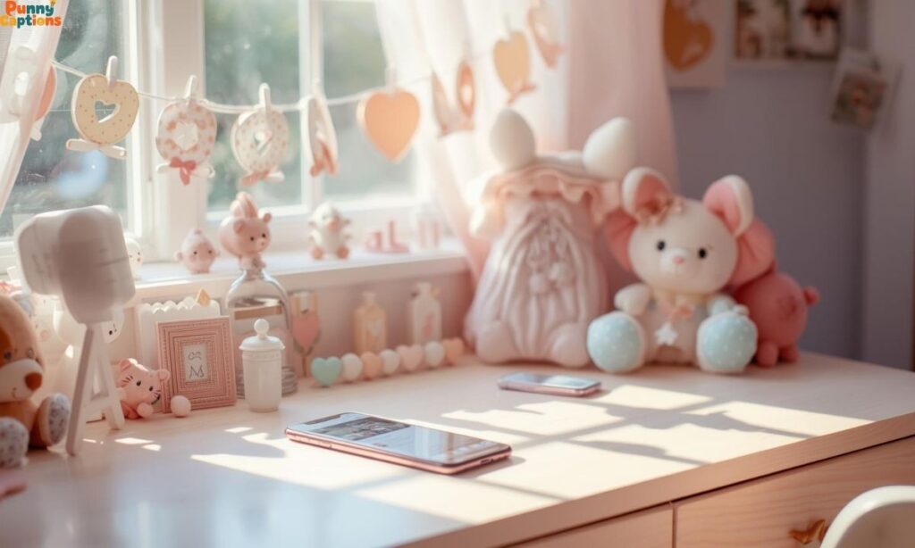 cute pastel aesthetic phone setup