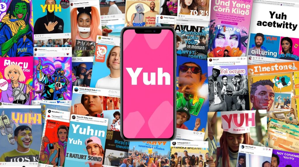 Meme collage of "Yuh"