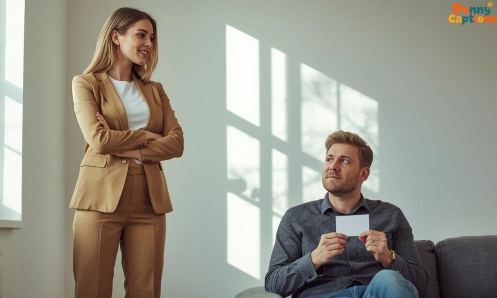 Playful embarrassment scene