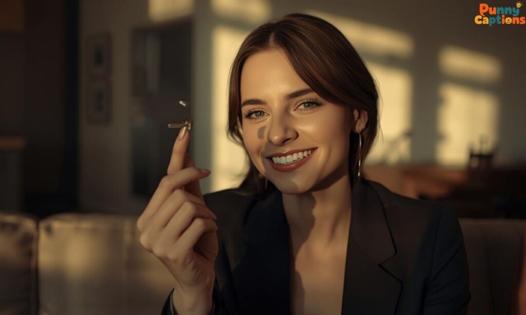 Playful teasing with key