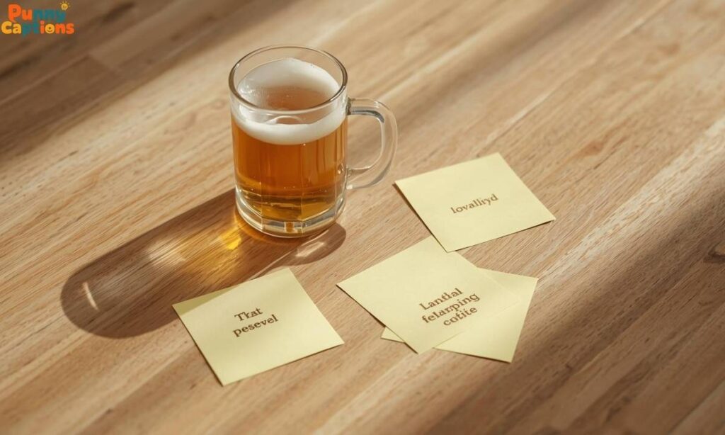 small beer mug with short notes