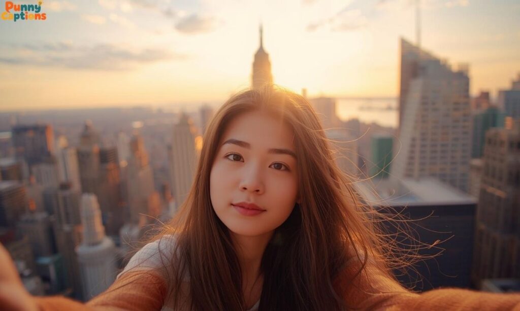 Selfie with NYC skyline