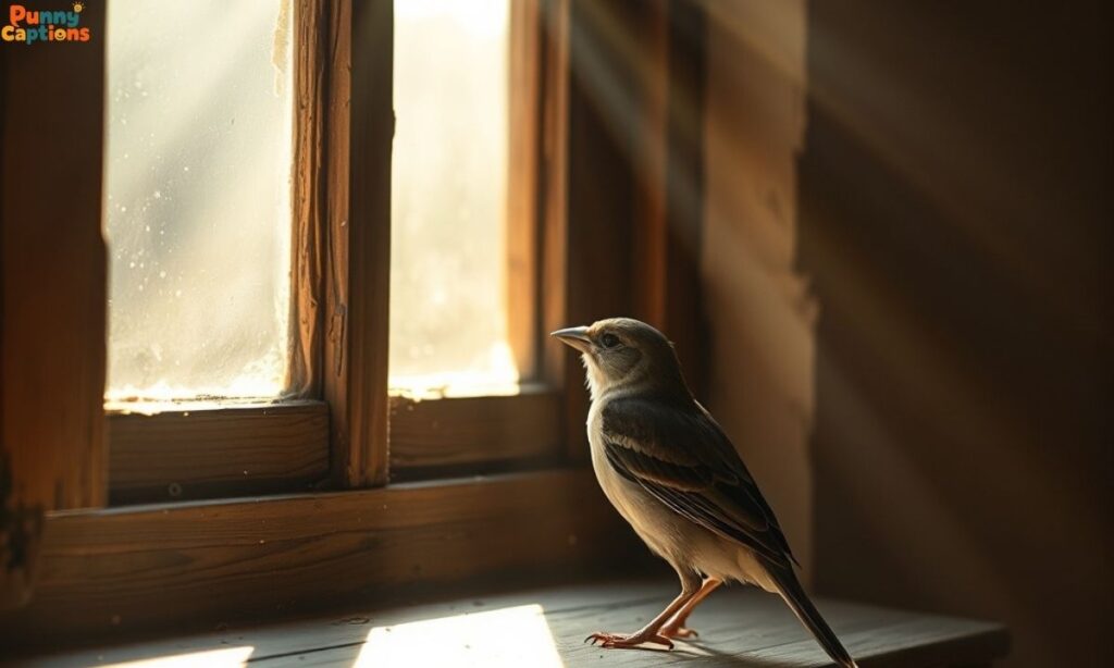 sparrow in soft spiritual light
