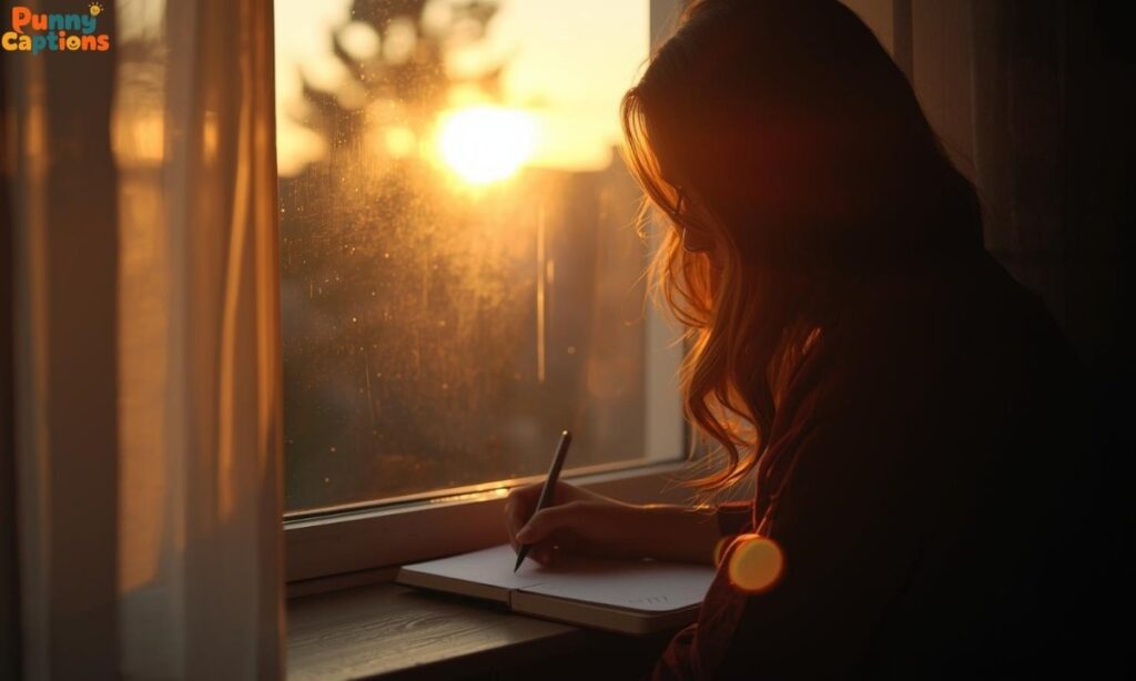 Writing 1717 in journal