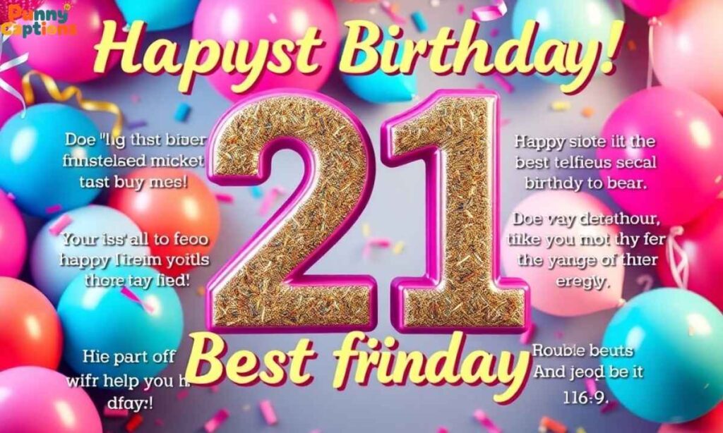 21st Birthday Captions for Best Friend