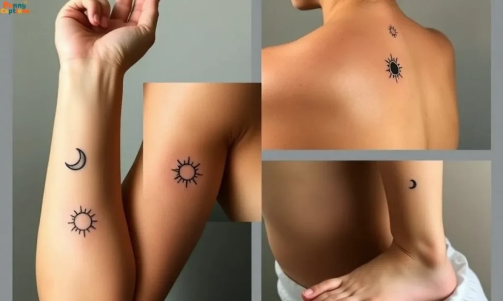 Sun and moon tattoo placement ideas
