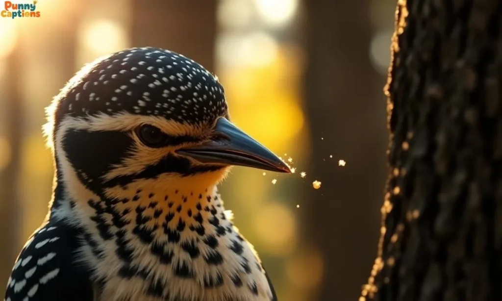 Woodpecker showing persistence