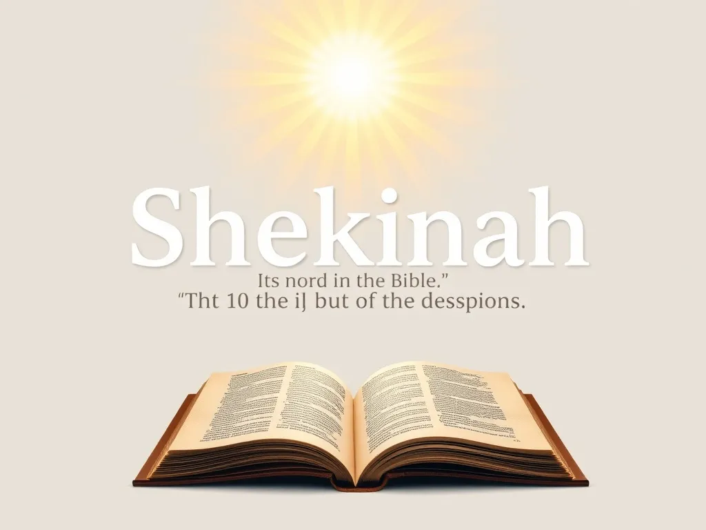 The word Shekinah is not in the Bible, but the description is.