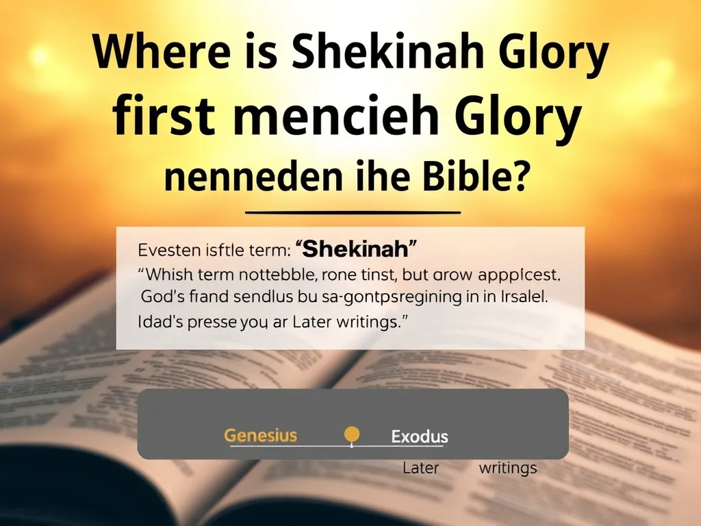 Where is Shekinah Glory first mentioned in the Bible