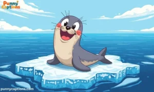 Funny seal pun illustration