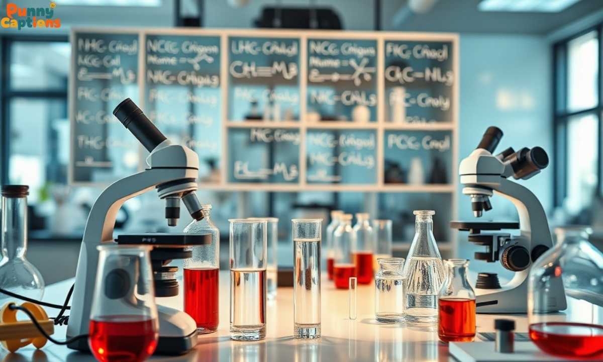 Science lab with experiments