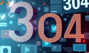 Digital collage of 304 and social media icons